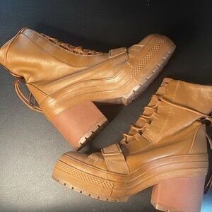 Converse Chuck Taylor GR 82 tan leather high-top sneakers size 8
